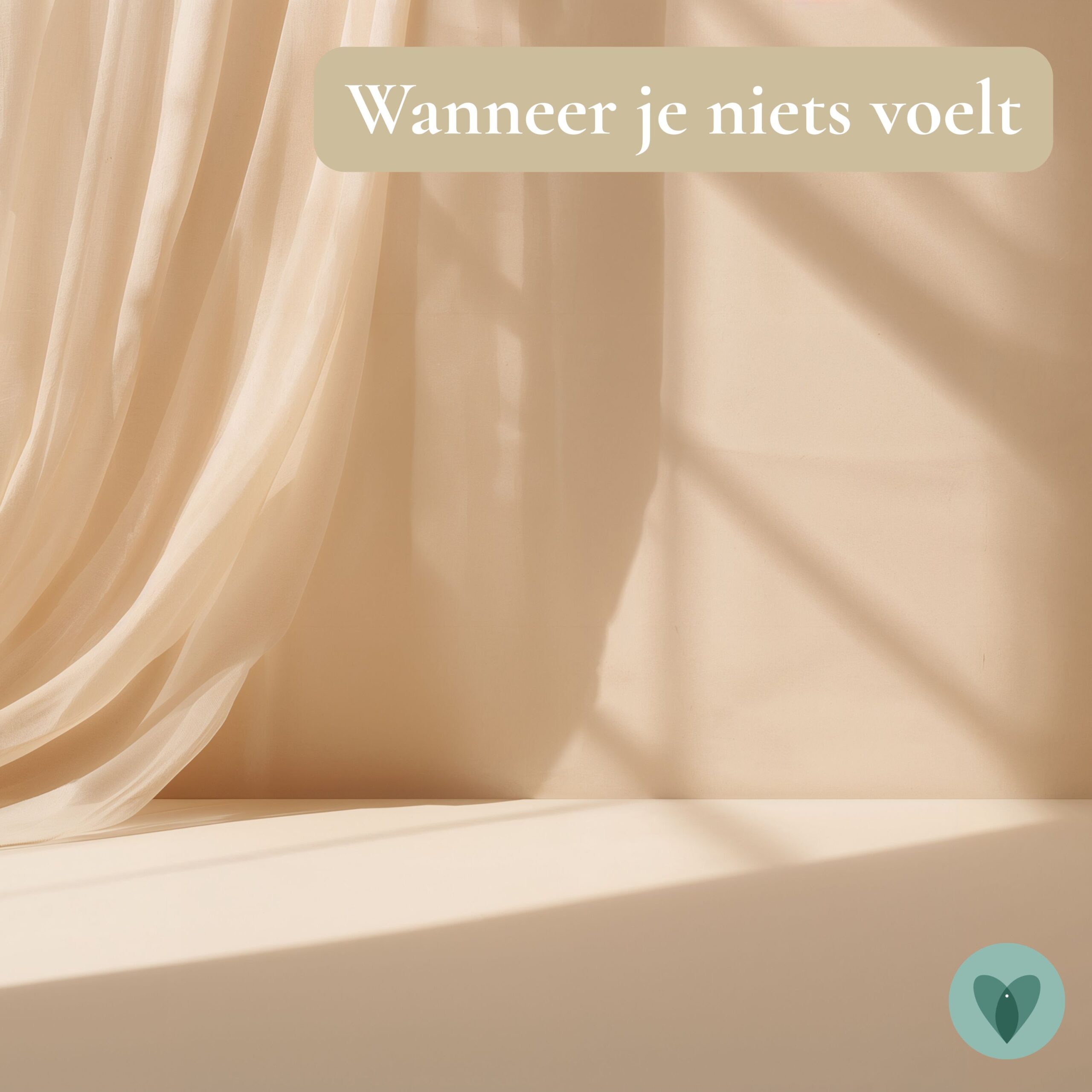 Wanneer je niets voelt